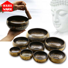 Load image into Gallery viewer, Tibetan Meditation Singing Bowl Nepalese Buddhist Tibetan Chanting Yoga Bowl Buddhist Sound Therapy Bowl Copper Religion Carft