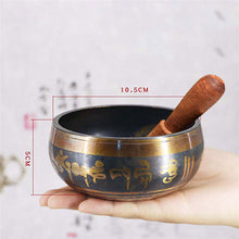 Load image into Gallery viewer, Tibetan Meditation Singing Bowl Nepalese Buddhist Tibetan Chanting Yoga Bowl Buddhist Sound Therapy Bowl Copper Religion Carft