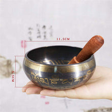 Load image into Gallery viewer, Tibetan Meditation Singing Bowl Nepalese Buddhist Tibetan Chanting Yoga Bowl Buddhist Sound Therapy Bowl Copper Religion Carft
