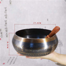 Load image into Gallery viewer, Tibetan Meditation Singing Bowl Nepalese Buddhist Tibetan Chanting Yoga Bowl Buddhist Sound Therapy Bowl Copper Religion Carft