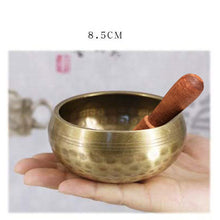 Load image into Gallery viewer, Tibetan Meditation Singing Bowl Nepalese Buddhist Tibetan Chanting Yoga Bowl Buddhist Sound Therapy Bowl Copper Religion Carft