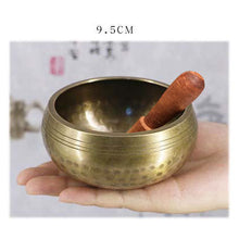 Load image into Gallery viewer, Tibetan Meditation Singing Bowl Nepalese Buddhist Tibetan Chanting Yoga Bowl Buddhist Sound Therapy Bowl Copper Religion Carft