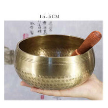 Load image into Gallery viewer, Tibetan Meditation Singing Bowl Nepalese Buddhist Tibetan Chanting Yoga Bowl Buddhist Sound Therapy Bowl Copper Religion Carft