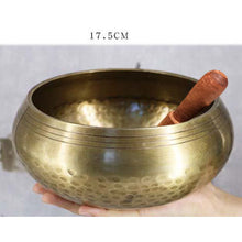 Load image into Gallery viewer, Tibetan Meditation Singing Bowl Nepalese Buddhist Tibetan Chanting Yoga Bowl Buddhist Sound Therapy Bowl Copper Religion Carft