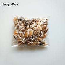 Load image into Gallery viewer, HappyKiss 0.9-1.5cm 100pcs/lot Natural conch shells mini conch corn screw wall decoration DIY aquarium landscape seashells